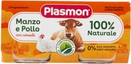 Príkrm pre deti hovädzie a kuracie mäso Plasmon 2x80