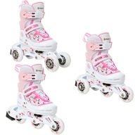 Rolki Regulowane 3w1 RAVEN Laguna White/Pink 26-29 Kauczuk