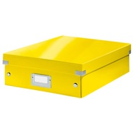 Pudełko LEITZ Click&Store WOW z przeg. A4 żółte