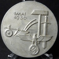 Odznaka 1 maj 1936 Sygnowana: JOH. KUNO. KONIG SOLINGEN