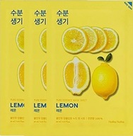 3 x HOLIKA HOLIKA PURE ESSENCE MASK SHEET - LEMON 23 ML Vitamín C