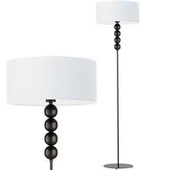 Lampa stojąca lampa podłogowa abażur walec LED E27 biała do salonu