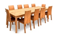Rozkladací stôl Luis max 250/100+ 3x50cm vložka +10 stoličiek Kama