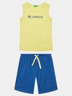 UNITED COLORS OF BENETTON Komplet t-shirt i spodenki 3096CK005 Żółty Regula