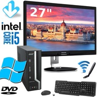 Zestaw komputerowy Monitor 27" PC Intel Core i5 16/120SSD Win10 wifi