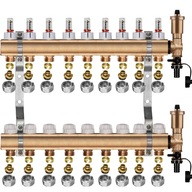 ROZDZIELACZ MOSIĘŻNY OGRZEWANIA PODŁOGOWEGO + CONEXY /EUROKONUSY - 9 sekcji
