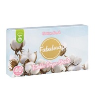 FABULOSA ILLATOSÍTOTT TÖRLŐKENDŐ TUMBLE DRYER SHEETS SZÁRÍTÓGÉPHEZ -COTTON 40db