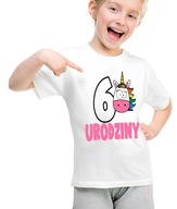 T-shirt Koszulka urodzinowa 6 Urodziny Jednorożec