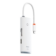 BASEUS HUB STACJA ROZDZIELACZ 6W1 USB-C DO 2X USB 3.0 HDMI 4K USB-C TF/SDV