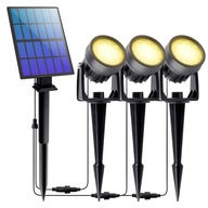 Lampa Solarna Ogrodowa LED IP65 Wbijana Kierunkowa 3x Reflektor LUMILED