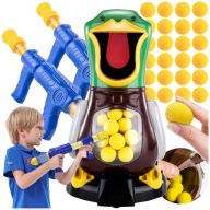 ÉHES KACSA JÁTÉK XXL 2 PISZTOLY GOLYÓKKAL CÉLBA LÖVÉS JÁTÉK GYEREKEKNEK