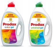 Zestaw Płyn ŻEL PRODAX 4L do prania kolorów i uniwersalny po 100 prań