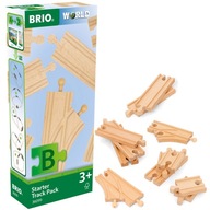BRIO 36099 Zestaw drewnianych torów 12 szt. KOLEJKA