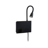 PAULMANN Lampa ścienna LED Halina USB C 2700K 230V 2,4W czarny mat