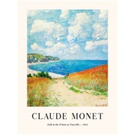Plakat 80x60 Claude Monet pejzaż plaża zboże malowany sztuka BOHO 30 WZORÓW