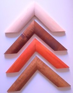 Drewniana owalna surowa bejcowana rama 50x50