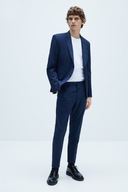 Zara Marynarka o wygodnym kroju Skinny fit męska granatowa żakiet blazer 46