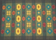 UNIKATOWY WEŁNIANY KILIM OKRESU PRL CEPELIA DUŻY ZIELONY STAN BDB HAND MADE