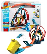 HOT WHEELS TRACK BUILDER TORY ZESTAW Wyrzutnia PĘTLE POTRÓJNA PĘTLA GLC96