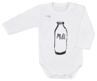 Dojčenské body Milk biele 74cm