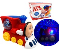 vlak lokomotíva oblečenie na batérie svetlo zvuky s diskotékovou guľou