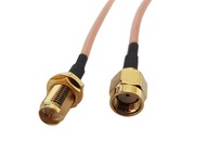 PRZEDŁUŻACZ ANTENY RP-SMA plug na RP-SMA jack 15CM