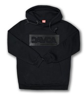 Bavlnená mikina s kapucňou DAVCA black logo XL