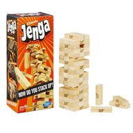 HASBRO GRA ZRĘCZNOŚCIOWA JENGA CLASSIC REFRESH 54 KLOCKI + SZABLON