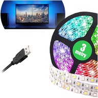 WIELOKOLOROWA TAŚMA PASEK LED RGB NEON DO USB PODŚWIETLENIE TV MONITORA