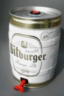 Puszka po piwie Bitburger 5 L Premium Pils, z kranikiem