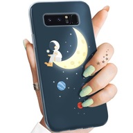 Zadný Kryt Hello Case pre Samsung Galaxy Note 8 PUZDRO S POTLAČOU antracitový vesmír mesiac