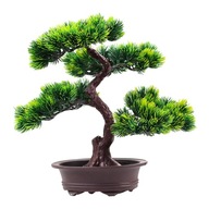 Sztuczne drzewko Bonsai Dekoracyjne drzewko Bonsai zielone z pulpitem doniczki