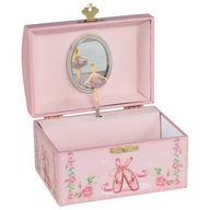Goki różowa szkatułka na biżuterię z pozytywką Jezioro Łabędzie baletnica