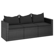 VidaXL 3-osobowa sofa ogrodowa z poduszkami,