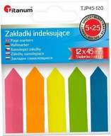 Zakładki indeksujące fluo 12x45mm 5x25 kartek