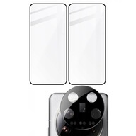 2x Szkło hartowane z ramką + szybka na obiektyw BIZON do Xiaomi 14 Ultra