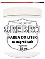 FARBA SREBRNA LAKIER DO LITER NAGROBKÓW KAMIENIA