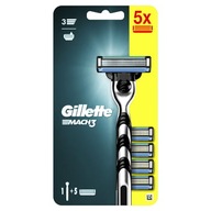 Maszynka do golenia dla mężczyzn Gillette Mach3 +5 ostrzy wymiennych