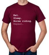 koszulka EAT SLEEP HORSE RIDING REPEAT prezent