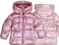 Zimná kožušinová bunda ružová holo 10 134/140