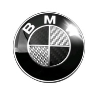 ZNÁMKA EMBLEMAT NA KLOPU ZADNÁ BMW BLACK CARBON 74mm