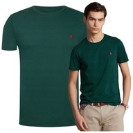 pánske tričko polo ralph lauren bavlnené pánske tričko zelené PREMIUM