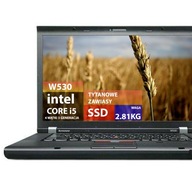 LENOVO ThinkPad W530 Core i5-3320M 2.6GHz 8GB nowy SSD 240GB Quadro K1000M