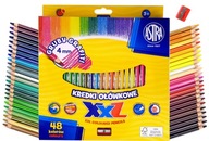 Ceruzkové pastelky Astra 48 farieb XXL s strúhadlom