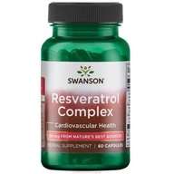 Swanson Resveratrol Complex 180 mg 60 kap SRDCE