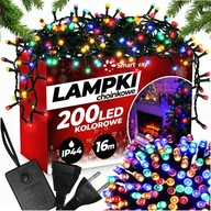 KARÁCSONYFA LÁMPÁK 200LED SZÍNES MULITISZÍN KÜLTÉRI PROGRAMOZÓ LÁNC