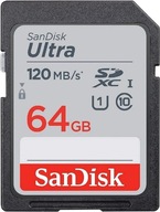 KARTA SANDISK 64 GB SDHC/10 120MB/S 64GB