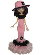 Ubranka dla lalek Monster High.Sukienka i kapelusik
