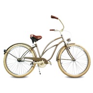 Rower beach Cruiser damski 26 damka MOCCA RoyalBi 3 biegi shimano złoty