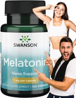 MELATONINA 1mg ZDRAVÁ POKOJNÁ lepší SEN Swanson 120 kaps